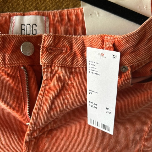 UO BDG Burnt Orange Corduroy Flare Pants - Picture 5 of 5